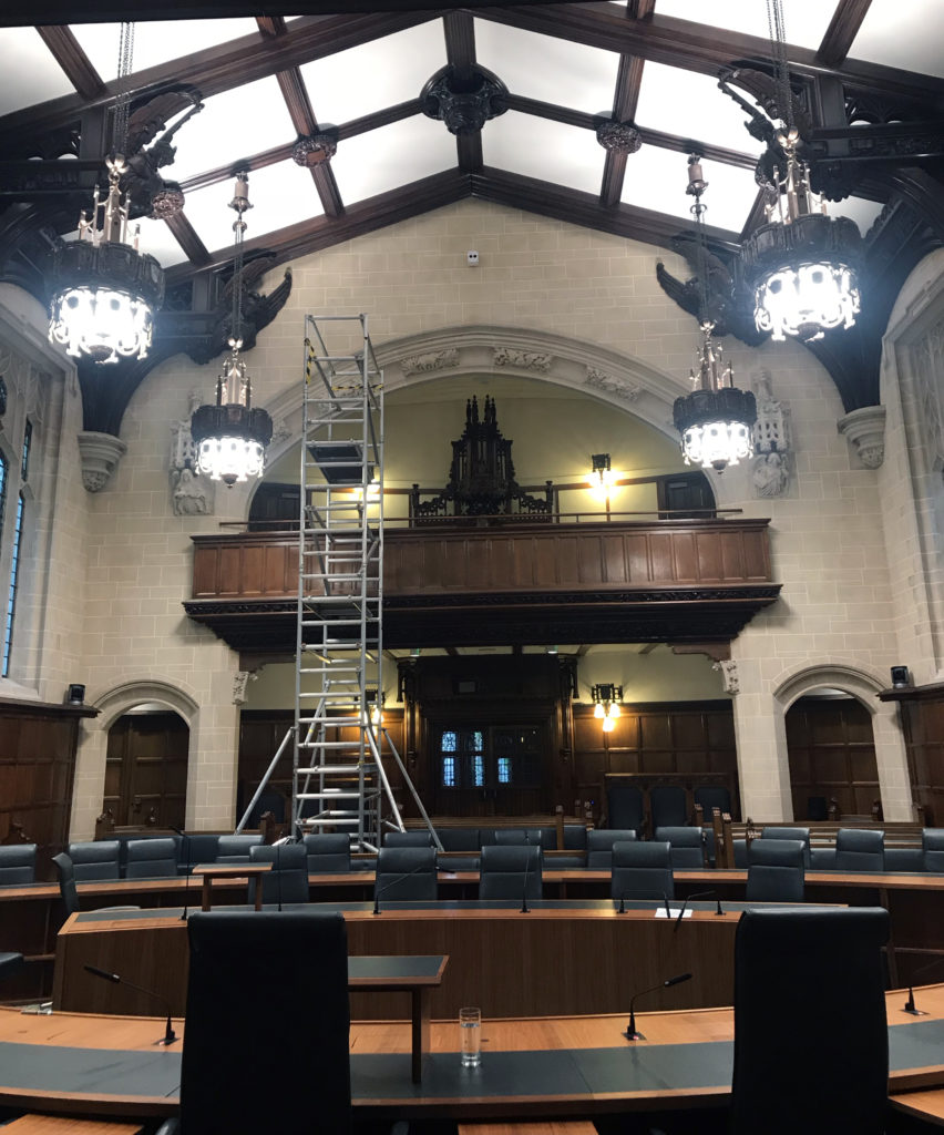Chandelier cleaning services in London | Chandelier clean and restoration in church